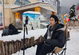 实践教学|我院学子在西岭雪山开展《旅游电子商务》实景直播教学