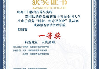 第十五届全国大学生电子商务“创新、创业及_一等奖