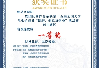 第十五届全国大学生电子商务“创新、创意及_一等奖