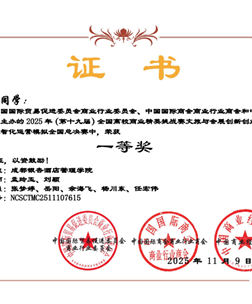 第十九届全国高校商业精英挑战赛文旅与会展创新创业实践竞赛一等奖