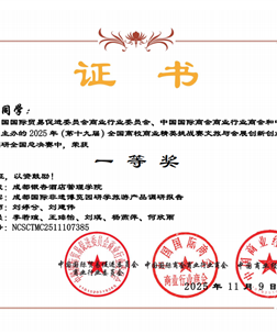 2025年（第十九届）全国高校商业精英挑战赛文旅与会展创新创业实践竞赛旅游项目调研全国总决赛 一等奖